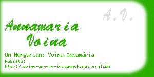 annamaria voina business card